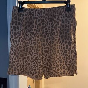 PINK Victoria's Secret Leopard Print Athletic Shorts - Brown